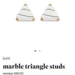 🔺 Triangle Marble Studs